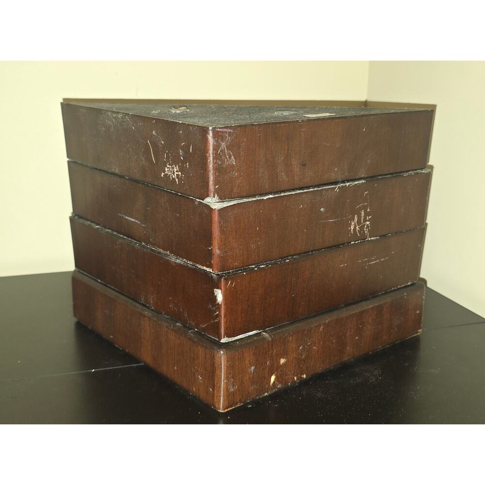 Wooden 14" x 10"  Replacement Furniture Couch Chair Pedestal Sofa Legs Set Of‎ 4